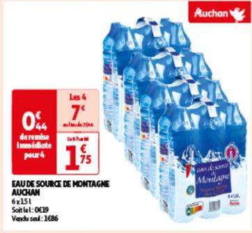 Auchan - Eau De Source De Montagne