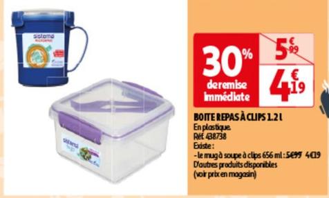 boite repas a clips 1.2 l