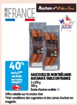 Auchan - Saucisses De Montbeliard A Table En France