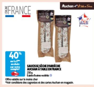 Auchan - Saucisse Seche D'Ardeche A Table En France