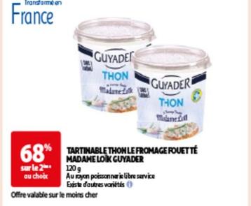 tartinable thon le fromage fouette madame loik