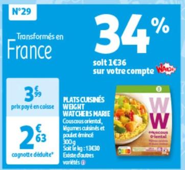 Plats Cuisines Weight Watchers Marie