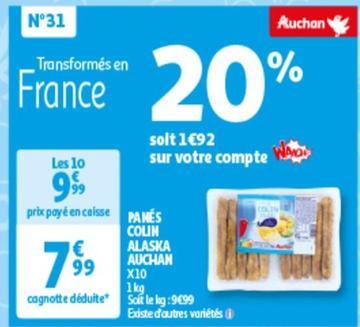 Auchan - Panes Colin Alaska