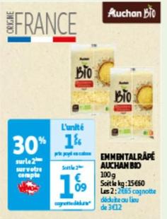 Auchan Bio - Emmentalråpé