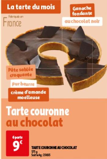 Tarte Couronne Au Chocolat