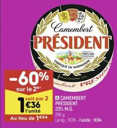 Camembert 20% M.G.