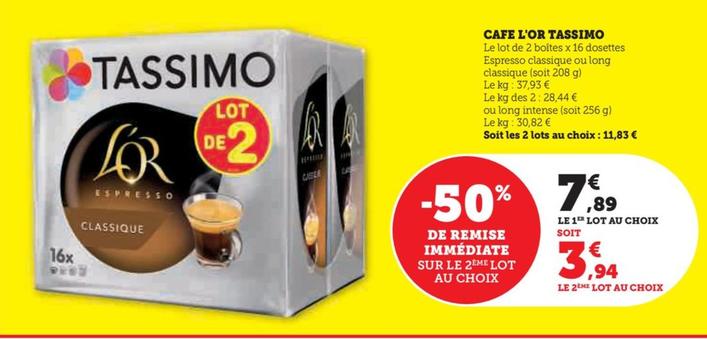 Cafe Tassimo offre à 7,89€ sur Hyper U