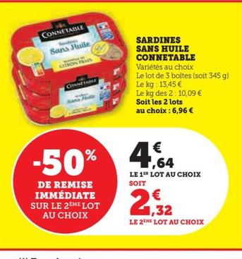 Sardines Sans Huile offre à 4,64€ sur Hyper U