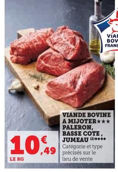 Viande Bovine a Mijoter Paleron, Basse Cote Jumeau offre à 10,49€ sur U Express