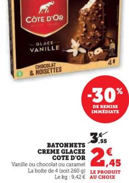 Batonnets Creme Glace