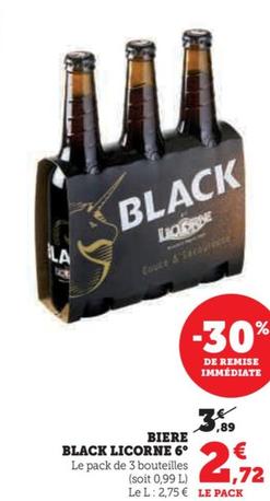 Biere Black Licorne 6°