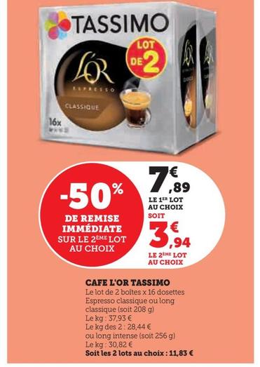 Cafe l'or offre à 7,89€ sur Super U