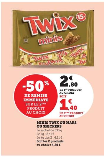 Minis offre à 2,8€ sur Super U