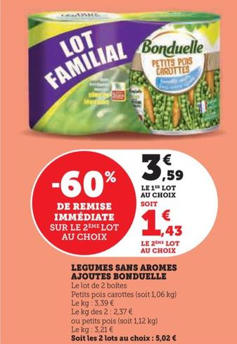 Legumes sans aromes ajoutes offre à 3,59€ sur Super U