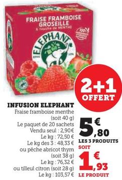 Promo Elephant - Infusion Super U : 5,8€