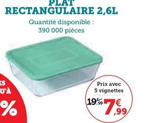 plat rectangulaire 2.6L