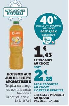 U - boisson aux jus de fruits aromatisee