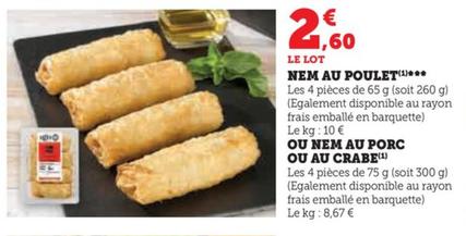 Nem Au Poulet / Ou Nem Au Porc Ou Au Crabe