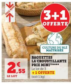 Prix Mini - Baguettes La Croustillante