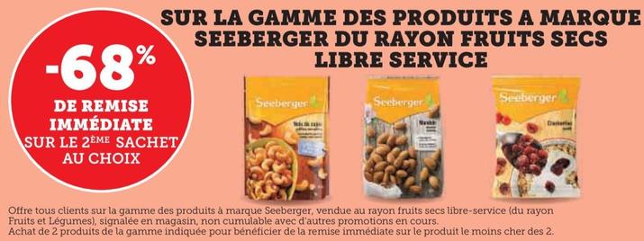 sur la gamme du rayon fruits secs libre service