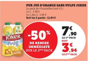 Pur Jus D'Orange sans pulpe