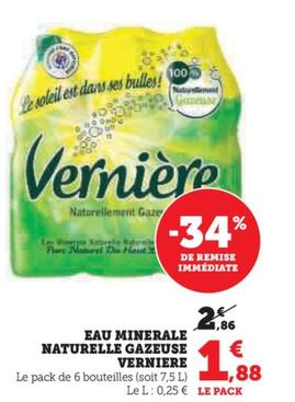 Verniere - eau minerale naturelle gazeuse