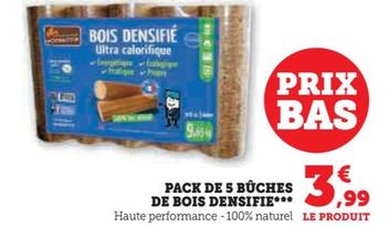 Pack de 5 Buches de Bois Densifie