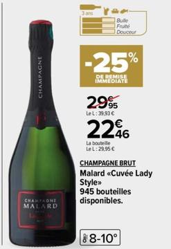 malard - cuvée lady style champagne brut