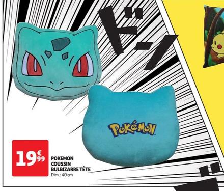 Pokemon Coussin Bulbizarre Tête offre à 19,99€ sur Auchan Ouest