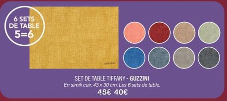guzzini - set de table tiffany