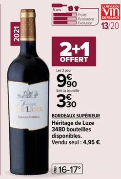 Bordeaux Superieur - heritage de Luze