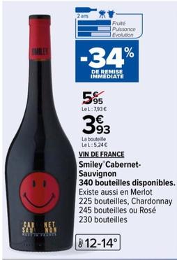 Vin De France - Smiley cabernet-sauvignon