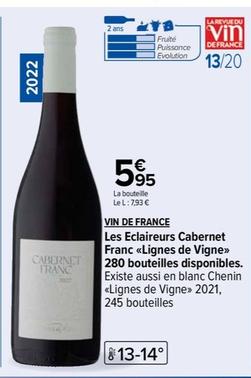 Vin De France - Les Eclaireurs Cabernet Franc "Lignes de Vigne"