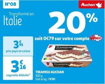 auchan - tiramisu