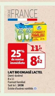 lait bio engage lactel