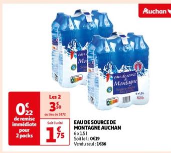 auchan eau de source de montagne