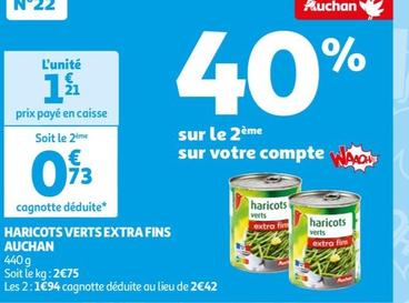 auchan - haricots certs extra fins
