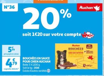 auchan - bouchees en sauce pour chien