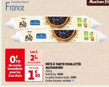 auchan pate a tarte feulletee bio