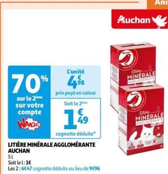 auchan litiere minerale agglomerane