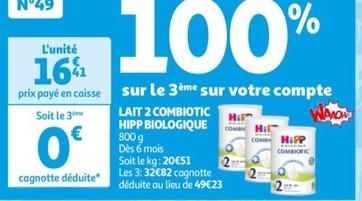 hipp - lait 2 combiotic biologique