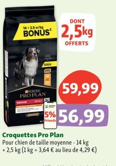 Croquettes Pro Plan offre à 59,99€ sur Maxi Zoo