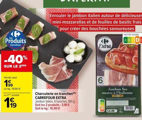 charcuterie en tranches extra