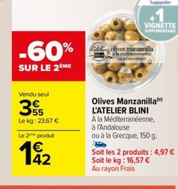 l'atelier blini - olives manzanilla