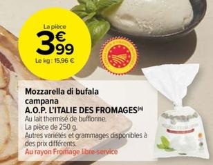 Mozzarella di bufala campana A.O.P. L'ITALIE DES FROMAGES