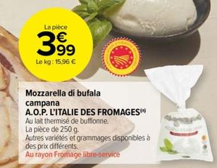 mozzarella di bufala campana a.o.p. l'italie des fromages