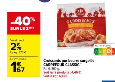 croissants pur beurre surgeles