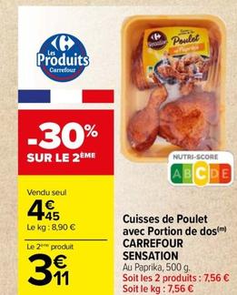 cuisses de poulet avec portion de dos