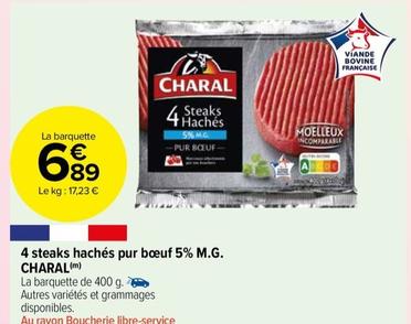 4 steaks haches pur boeuf 5% M.G.