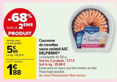 couronne de crevettas sauce cocktail ASC